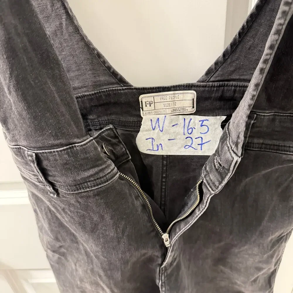 NWOT Free People Wide Leg A Line Jean Overalls Size 12